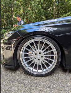 Jantes de voiture Xinlin Flow Forming noires pour <span class=keywords><strong>BMW</strong></span> E46 E92 M2 <span class=keywords><strong>M3</strong></span> M4 <span class=keywords><strong>Hamann</strong></span> 19 20 21 22 pouces 5X112 5X120 échelonnées - Product Image 6