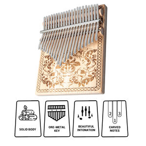 Gravé 21 Touches Pouce Piano <span class=keywords><strong>Kalimba</strong></span> Solidwood Débutant Portable Instrument de Musique Doigt Piano Pour Enfants Enfants - Product Image 3