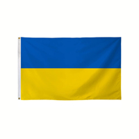 Drapeau de l'Ukraine (UKR) bleu et jaune 3x5 en polyester 100% en gros, en stock
