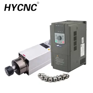 Hqd 3.5kw Air Cooled Spindle 4kw Vfd Spindle Driver With 8pcs Er25 Chunk Machine Tool Spindle Kit For Cnc Routermilling Machine