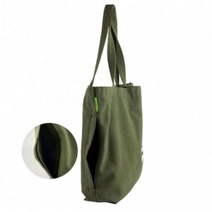 Sac fourre-tout en toile de coton écologique réutilisable personnalisé, sacs promotionnels en coton biologique recyclé de 16 oz - Product Image 6