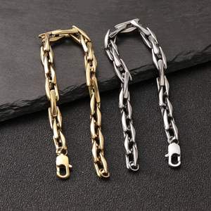 Pulsera de Cadena Universal Hecha a Mano Estilo Punk Simple, Brazalete de Acero Inoxidable, Joyería de Moda para Mujeres y Hombres, Venta al por Mayor - Product Image 1