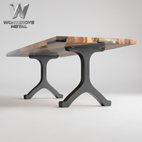 Pieds de table en fonte de style européen moderne, base en métal artistique pour la décoration intérieure des villas et des hôtels