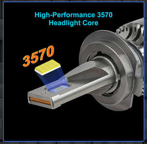 Ampoules de phare LED pour véhicules et motos, turbos LED S2 H4 H7 H13 H11 9005 9006 Cob, 12V 24V - Product Image 3