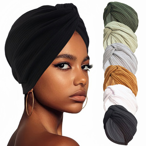 <span class=keywords><strong>Turban</strong></span> élastique épais style ethnique vintage, <span class=keywords><strong>turban</strong></span> croisé, bonnet de chimio polyvalent et chaud, <span class=keywords><strong>foulard</strong></span> pour femme - Product Image 1