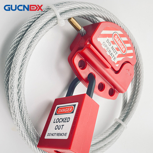 高品質の調整可能なスチールケーブルロック、ユニバーサルバルブロックアウトデバイス、赤色の調整可能なケーブル長 - Product Image 5