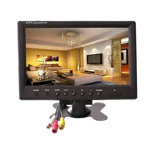 9~35V Security TV Monitor 9 Inch TFT LCD Color Screen 1024X600IPS Car Display for Mobile DVR and Cameras With 2AV Video Input