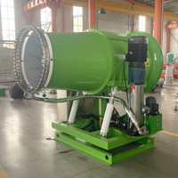 Canon à brouillard haute efficacité 80M pour pulvérisation d'eau, équipement anti-corrosion, pulvérisateur de brume pour projets industriels extérieurs de suppression de la poussière