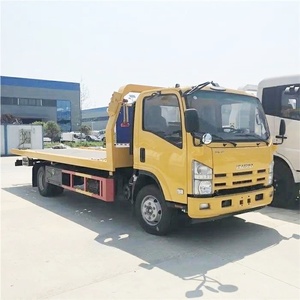 Japan ISUZU 700P One Tow Two Flat Wrecker Factory Price Accident Rescue 3ton 4ton Winch <b>Flatbed</b> Wrecker <b>Truck</b> - Product Image 5