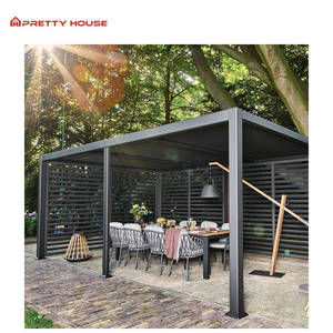 Custom chiuso esterno motorizzato pieghevole pergola tetto bioclimatico freestanding baldacchino pergolato per giardino - Product Image 2