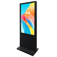 Pantalla LCD Táctil de 43 49 55 65 Pulgadas, Sin Ventilador, Disipación de Calor, Resistente al Agua IP65, Resolución 4K, Brillo de 3000nits, para Exteriores