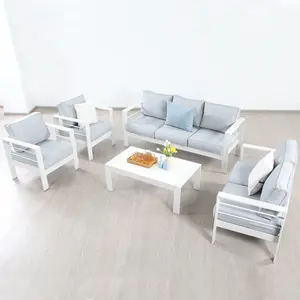 Nuova Venuta Ningbo All'aperto Divano Set Elegante Stile di Alluminio Al di Fuori del Giardino Patio Mobili