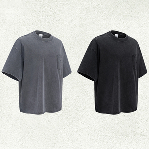 เสื้อยืดผู้ชายผ้าฝ้าย 100% ทรงหลวม พิมพ์ลาย สไตล์สตรีท ระบายอากาศ แห้งเร็ว ซักย้อมสี ไซส์ใหญ่ - Product Image 5