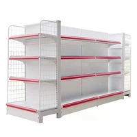 Étagères de présentation pour supermarchés, rayonnages gondoles durables en métal léger pour magasins, taille personnalisée, pour diverses marchandises