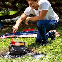 Pot à chaudron en fonte personnalisé 1/2, petit Mini trépied de Camping, Pot de cuisine 8 litres, ensemble d'ustensiles de cuisine