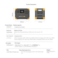 Station d'alimentation portable d'extérieur PECRON E500LFP 576Wh 600W avec contrôleur BMS LiFePO4, normes US 110V et CN 220V pour lampes LED de camping