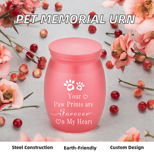 Urne commémorative pour animaux de compagnie Petop Factory - Urne funéraire en acier inoxydable avec motif de <span class=keywords><strong>patte</strong></span> - Conteneur personnalisé pour cendres de <span class=keywords><strong>chien</strong></span> - Urnas Para Mascotas - Product Image 2