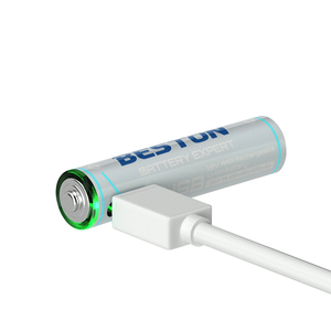 2023 <span class=keywords><strong>Beston</strong></span> 1.5V USB ชาร์จได้แบตเตอรี่ AAA แบตเตอรี่ Li-ion ชนิด C 600mWh 4ชิ้นสำหรับของเล่นแบตเตอรี่ทรงกระบอกพร้อมสายเคเบิ้ล - Product Image 5