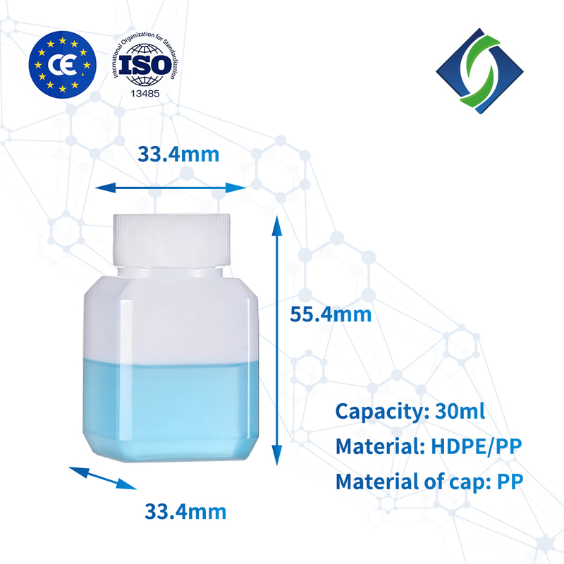 HDPE Plastic Chemical Sample Reagent Bottles