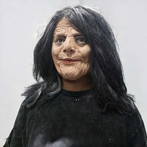 Máscara Facial Completa <span class=keywords><strong>de</strong></span> Látex <span class=keywords><strong>de</strong></span> <span class=keywords><strong>Bruja</strong></span> Anciana <span class=keywords><strong>Realista</strong></span> con Arrugas Profundas, Cabello Despeinado y Sonrisa Espeluznante - <span class=keywords><strong>Disfraz</strong></span> <span class=keywords><strong>de</strong></span> Cosplay para Fiestas <span class=keywords><strong>de</strong></span> Disfraces - Product Image 3