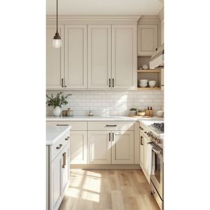 Armoires de cuisine personnalisables Prima, style bois, conception de menuiserie stable pour une utilisation résidentielle à long terme, armoire de rangement - Product Image 6