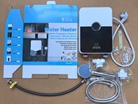 Chauffe-eau électrique 110V/220V à commande tactile, élément chauffant en acier inoxydable, affichage LED, étanche IPX4, mural, en plastique