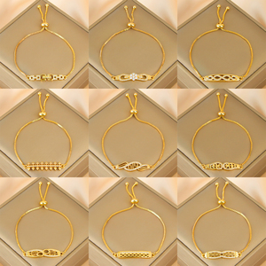 Classic Style Zirconia Chain <b>Bracelet</b> 21k <b>Gold</b> Plated Italian Fashion Handmade Chains for Women Daily Party - Product Image 6