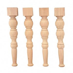 Mid Century Modern Solid Curved Wooden Dining Table <b>Legs</b> <b>Sofa</b> Chair <b>Legs</b> Smooth Finish Living Room Bedroom Hospital - Product Image 1