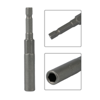 Zócalo de impacto Industrial de 5-19mm, destornillador de tuerca magnética, adaptador de broca de llave hexagonal, zócalo de accionamiento de mango de acero de 80mm