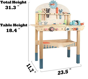 Banc d'atelier <span class=keywords><strong>en</strong></span> <span class=keywords><strong>bois</strong></span> avec ensemble d'outils, banc de travail <span class=keywords><strong>en</strong></span> <span class=keywords><strong>bois</strong></span>, <span class=keywords><strong>jouet</strong></span> de construction <span class=keywords><strong>en</strong></span> <span class=keywords><strong>bois</strong></span> - Product Image 3