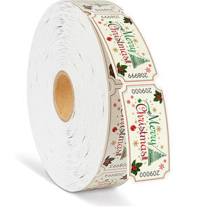 Billete de rifa Elementos navideños Juego de vacaciones Billetes de lotería - Product Image 1