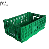 Caisses en plastique pliables industrielles en maille PP 600X400X220MM, écologiques, recyclables, légères, empilables