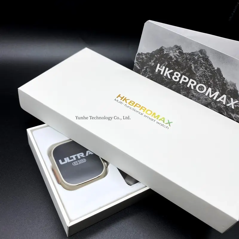 HK8 Pro Max 2023 en çok satan Smartwatch 2.02 inç su geçirmez 49mm spor izci AMOLED tam dokunmatik ekran Reloj akıllı saat