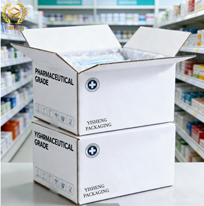 קופסת קרטון גלי לבן, עמיד למים, עמיד, ניתן לשימוש חוזר, ידידותי לסביבה, ניתן למחזור, לאחסון תרופות ואריזות תרופות - Product Image 1