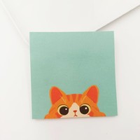 Non collant mignon chat bloc-notes dessiné à la main Illustration notes papiers pour Journal décoration murale Message Kawaii papeterie