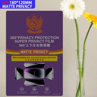 Protector de Pantalla de Privacidad 360° Mate de TPU 2026, 180*120mm, Anti-Espía, Anti-Rayones, 4 Capas, Transparente, Suave, Impermeable para Teléfono Móvil