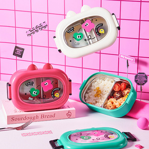 Fiambrera aislada de 5 compartimentos, fiambrera de acero inoxidable 304 para niños, niñas, niños, caja Bento segura para microondas sin BPA - Product Image 2