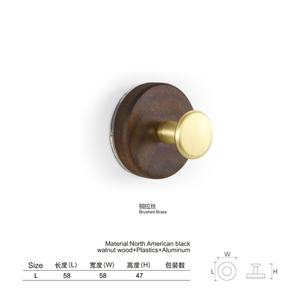 Durable Moveable Folding Solid Wood Aluminum Alloy <b>Suction</b> <b>Hook</b> Cabinet Entrance Hat Storage No Drilling Required Strong - Product Image 6