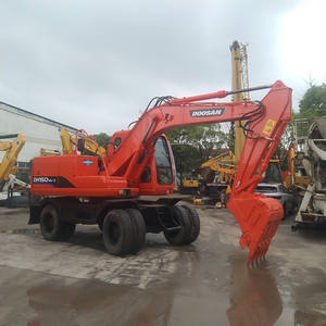 Doosan Wheel Excavator DH150W-7 15ton Construction Machine Second-Hand House <b>Foundation</b> Digging with Core Motor Pump Components - Product Image 6