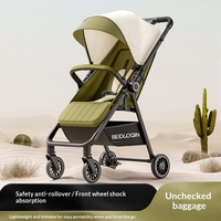 Poussette bébé pliable en métal léger - Double usage assis/allongé - Pliage en un clic - Capacité de charge de 15 kg - Pour bébés de 0 à 6 mois