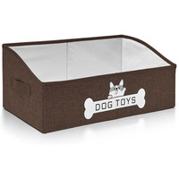 Gros Rectangle Chien Boîte À Jouets Poignée Grand Chiot Jouet Panier De Rangement Tissu Pet Fournitures Bin pour Vêtements Jouet De Stockage En Feutre