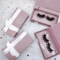 Cils en Faux Vison Vegan Faits Main, 25mm 18mm 6D 3D, Effet Naturel Longue Queue de Chat, Tige en Coton Noir Doux, Vente en Gros, Marque Privée