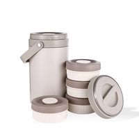 Nouvelle arrivée : boîte à lunch isotherme en acier inoxydable, compartimentée, personnalisée, sans BPA, grande capacité, étanche, compatible micro-ondes, 1-3L, avec couvercles.