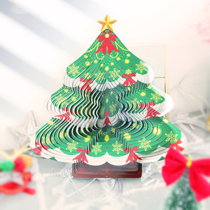 Molino de Viento Metálico Navideño, Árbol de Navidad Grande de Acero Inoxidable de 12 Pulgadas para Decoración de Interiores, Jardín y Patio - Product Image 4