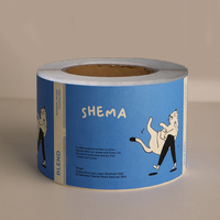 Étiquette adhésive personnalisée pour aliments, élégante, blanche, en papier couché UV inversé, impression d'étiquettes adhésives, personnalisation par le fabricant