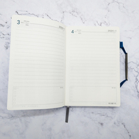 Carnet de notes en cuir PU avec fermeture, agenda quotidien, planificateur, logo personnalisé
