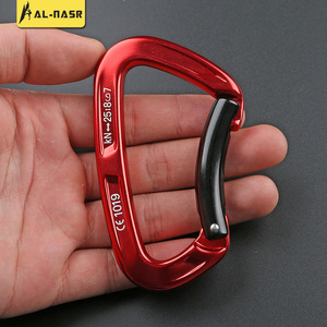 Alnas Curved D-Type Carabiner Aluminum Alloy 10x6cm Quick Release Outdoor Climbing Safety Lock Blue - Product Image 3