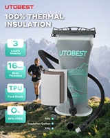 UTOBEST Poche à eau isolée 3L en TPU, étanche, sans BPA, écologique, avec valve Push-Pull pour la randonnée, la course à pied et le cyclisme
