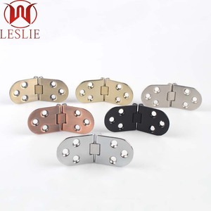 Leslie Zinc Alloy Concealed <b>Hinges</b> 2mm Flush Mount For Wardrobe Wooden Door Furniture <b>Hinge</b> Modern Design - Product Image 5