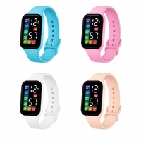 Jam Tangan Anak Digital LED Tahan Air Jam Tangan Elektronik Olahraga Tali Silikon Ramah Kulit untuk Hadiah Pelajar Anak Laki-laki Perempuan